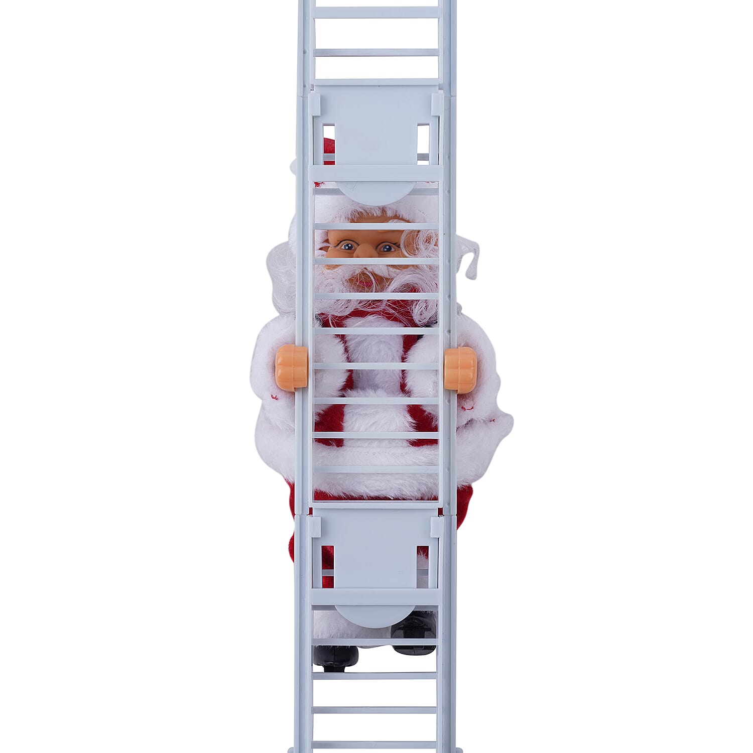 Christmas Electric Toy Santa Claus Climbing Ladder with Music (Size 20x10x6Cm) - Red & White