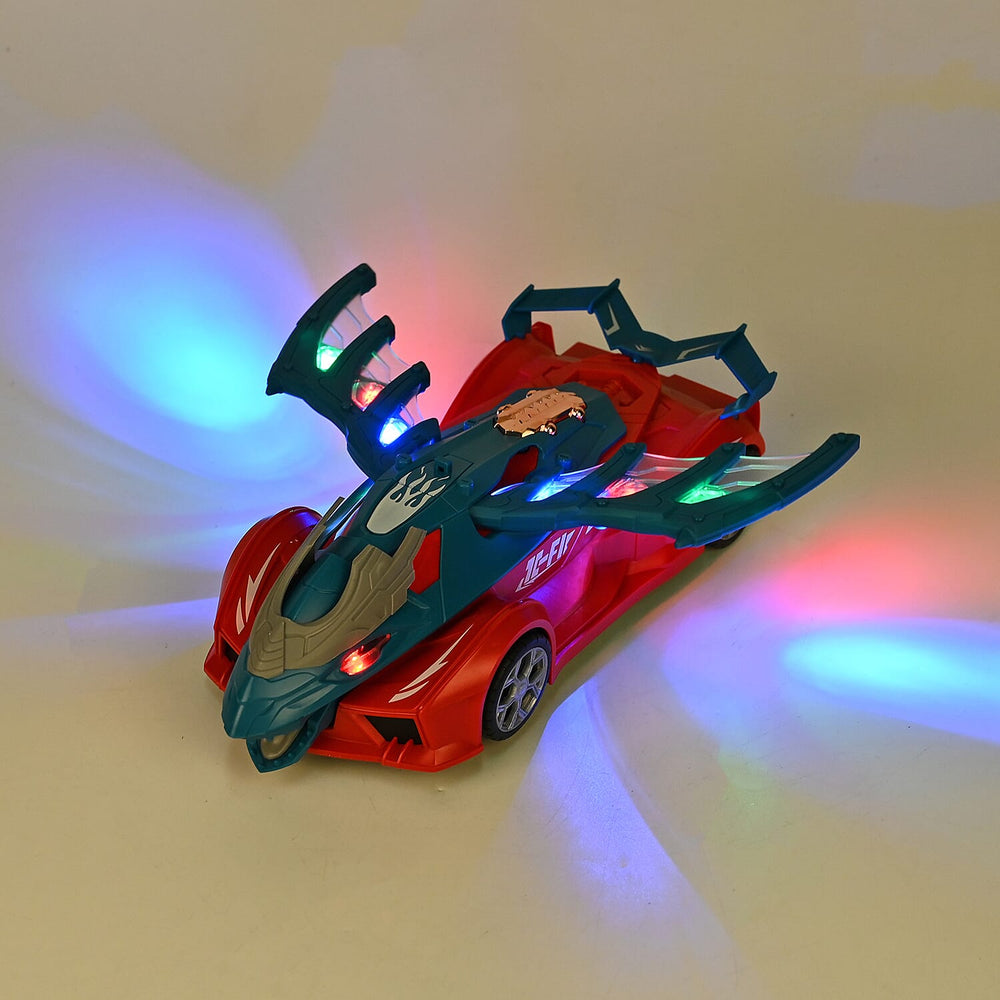 Electronic Light Music Mechanical Wing Dragon Car - Red