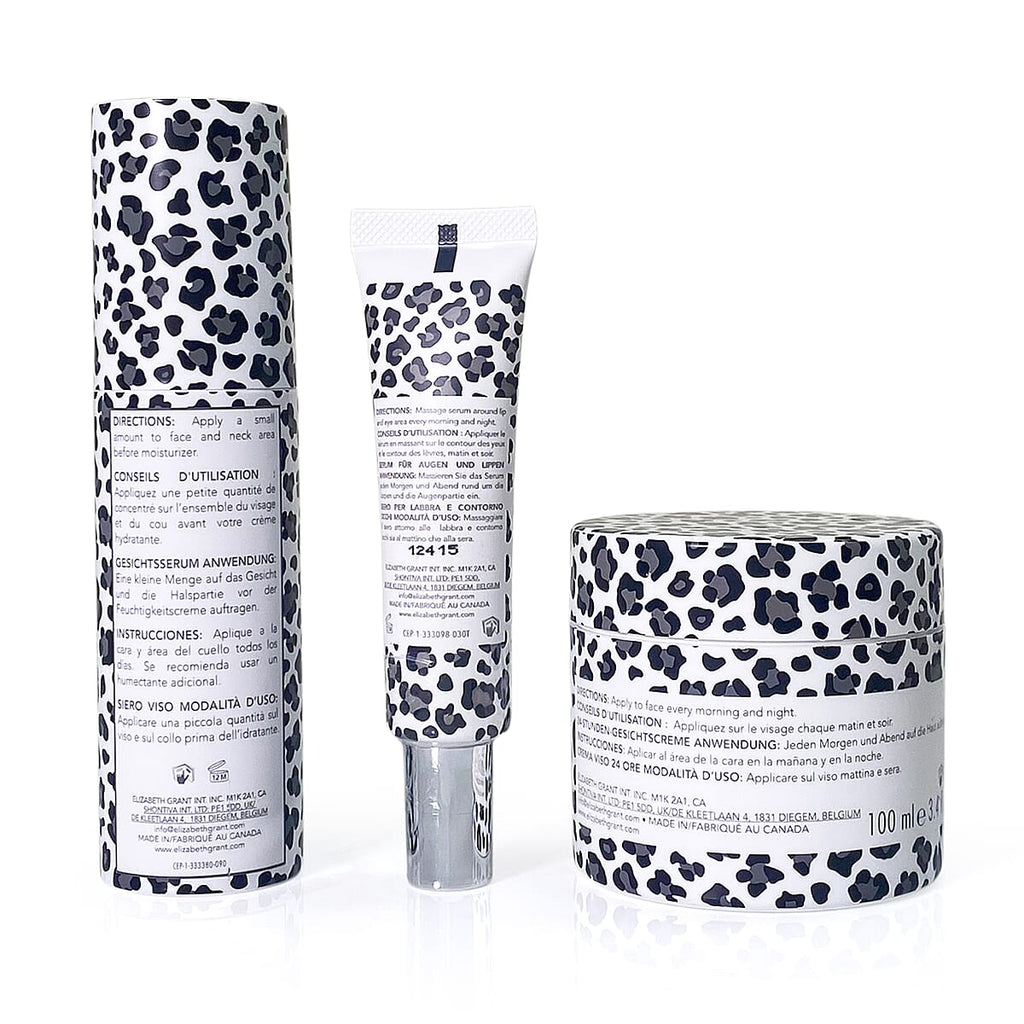 Elizabeth Grant Collagen Snow AlgaeTrio - 2025 Edition 24 Hour Face Cream, Collagen 3D Eye and Lip serum