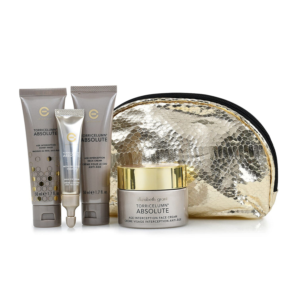 Elizabeth Grant Torricelumn Absolute 5 Piece Set (Includes 100ml Face Cream, 15ml Eye Cream, 60ml Neck Cream, 50ml Honey Mask with Cosmetic Bag)