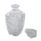Embossed Glass Decanter with 18 Mini LED String Lights (Size 9x9x24 Cm)