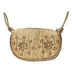Embroidery Cosmetic and Toiletry Bag (Size 22x15x1 cm) - Beige