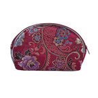 Set of 10 Multi-Purpose Embroidered Jewellery Bag With Zipper - Fuschia