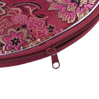 Set of 10 Multi-Purpose Embroidered Jewellery Bag With Zipper - Fuschia
