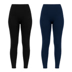 EMELIAX CLASSICS Pack of 2 Leggings (Size S) - Black - Navy