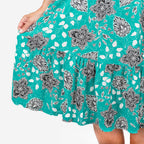EBCSO Emelia Printed Midi Dress (96% Viscose, 4% Elastane) - Emerald - Size S