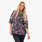 Emelia Knitted Top (Size - Large) - Navy