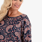 Emelia Knitted Top (Size - Large) - Navy