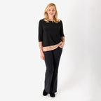 Emelia Colour Block Tunic (Size XL) - Black Body with Camel