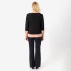 Emelia Colour Block Tunic (Size XL) - Black Body with Camel