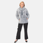 &maisi Plush Cowl Neck Pullover