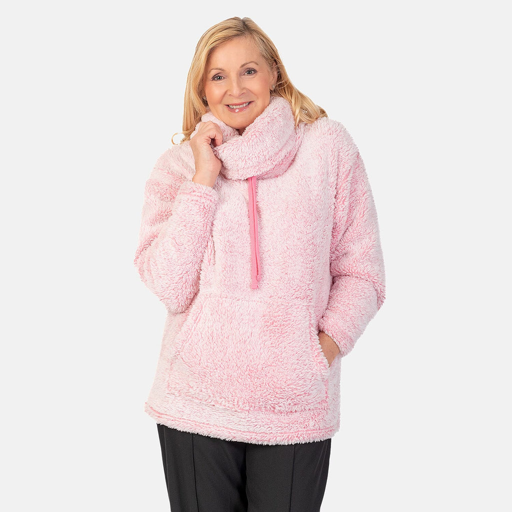 &maisi Plush Cowl Neck Pullover