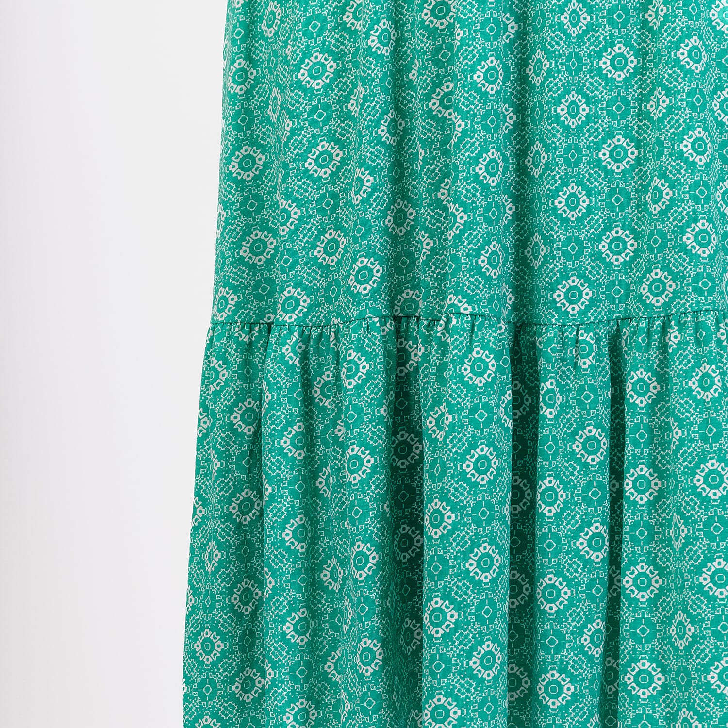 Emelia Printed Midi Dress (Size M) - Jade