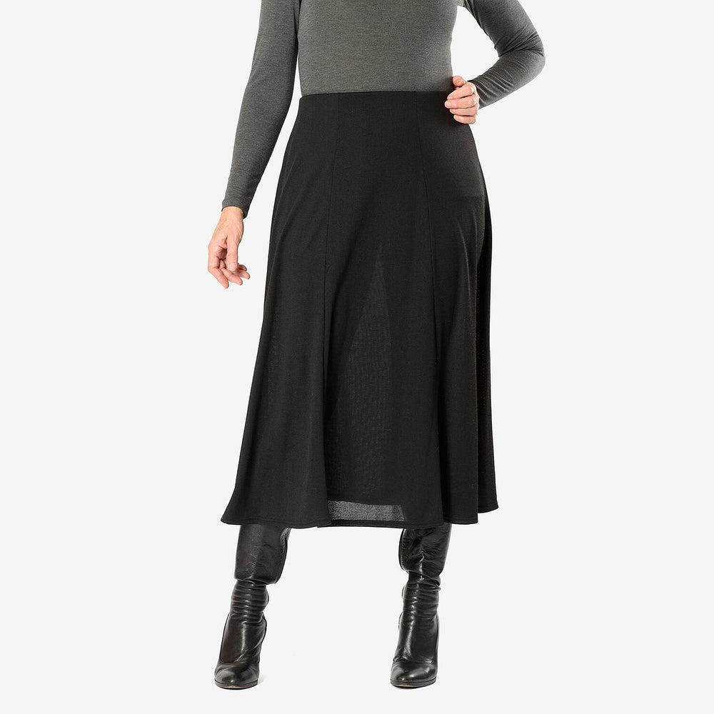 Emelia Pull On Knitted Skirt (Size L) - Black