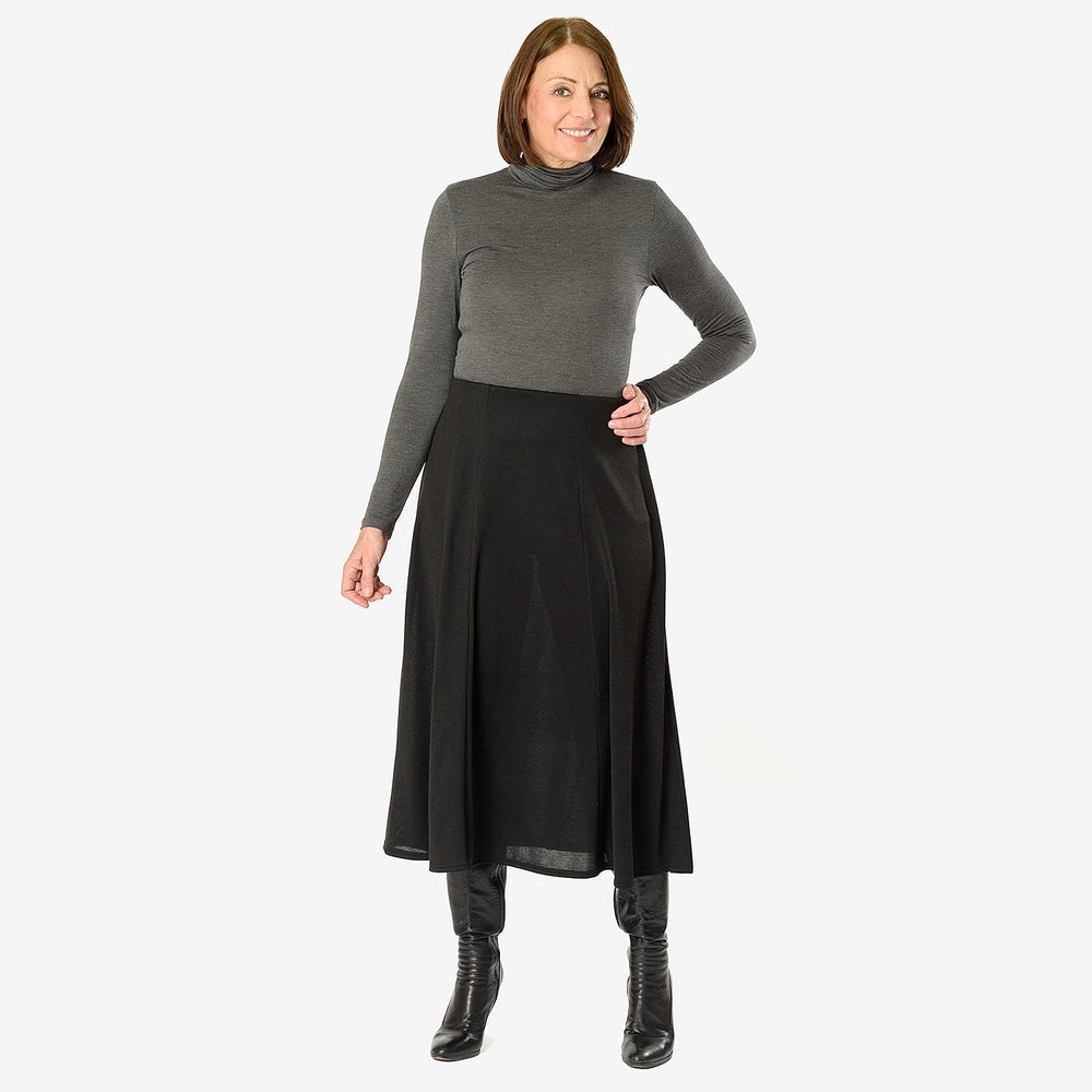 Emelia Pull On Knitted Skirt (Size L) - Black