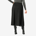 Emelia Pull On Knitted Skirt (Size L) - Black