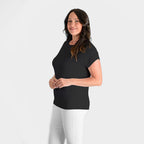 Emelia Viscose Top (Size 1x1 ) - Black