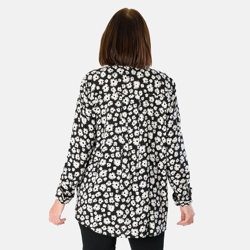 Emily 100% Viscose Flower Printed Shirt (Size 20) - Daisy