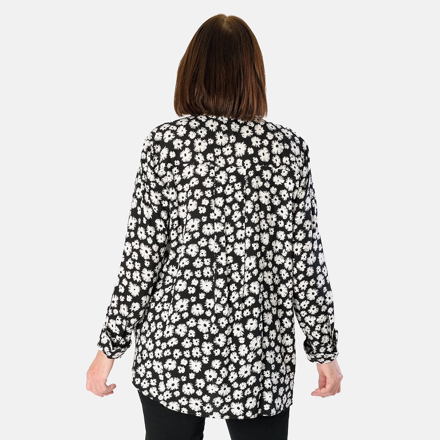 Emily 100% Viscose Flower Printed Shirt (Size 20) - Daisy