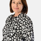 Emily 100% Viscose Flower Printed Shirt (Size 20) - Daisy
