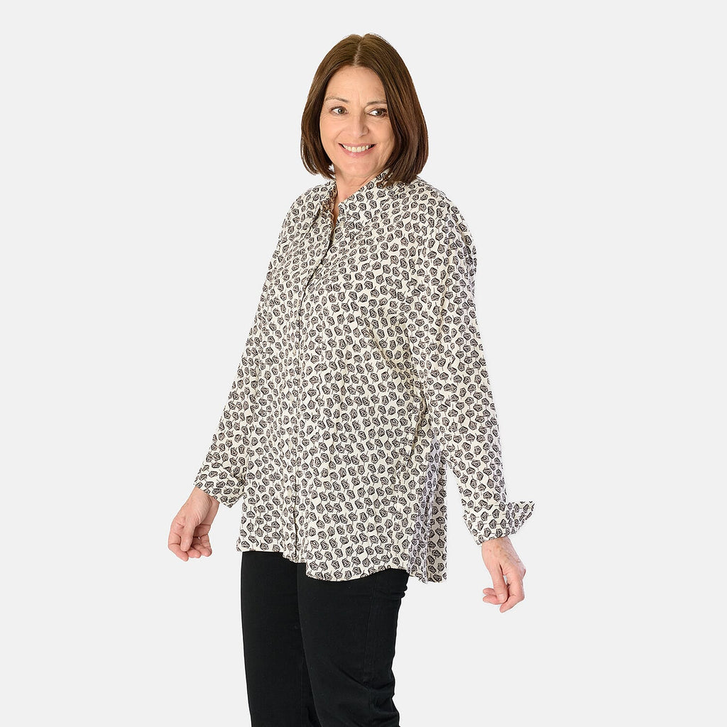 Emily 100% Viscose Printed Shirt (Size 20) - Rose