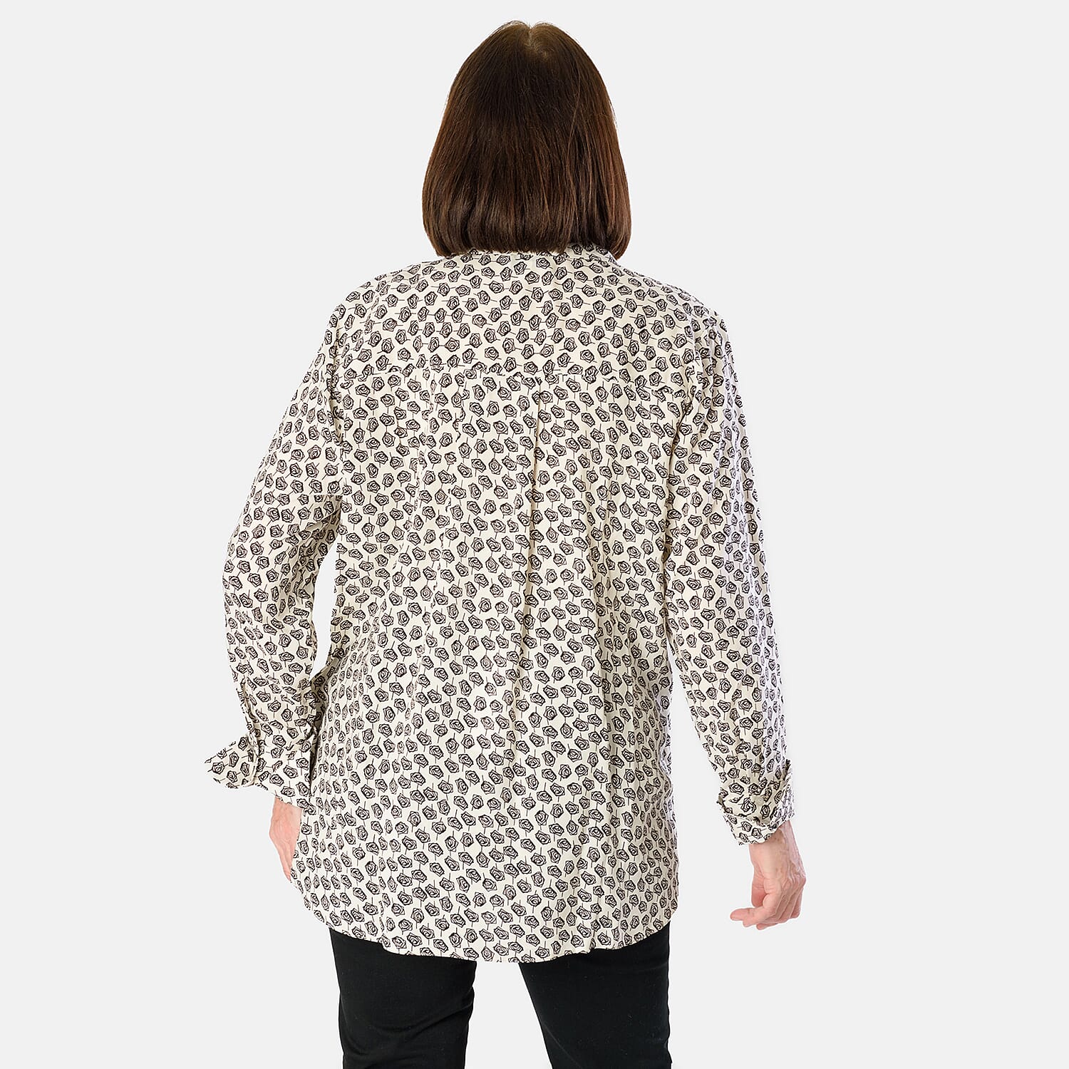 Emily 100% Viscose Printed Shirt (Size 20) - Rose