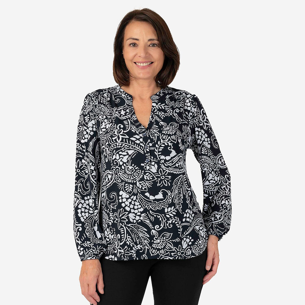 Emily Polyester Knitted Tunic (Size 1x1 cm) - Navy