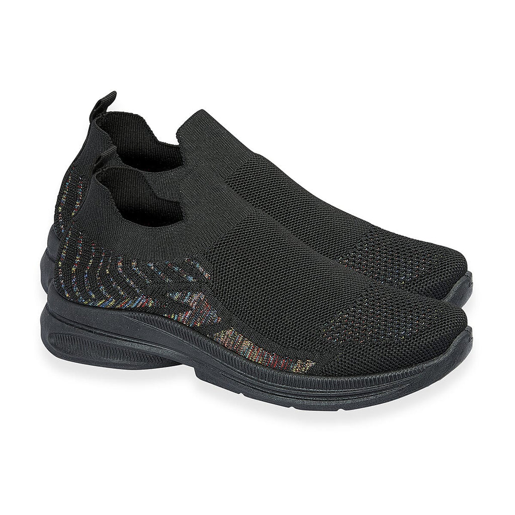 Emma Appletini Fly Knit Casual Trainer (Size 4) - Black