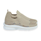 Emma Appletini Fly Knit Casual Trainer (Size 5) - Beige