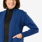 Emma Pure and Natural Knitted Cardigan (Size - M) - Navy