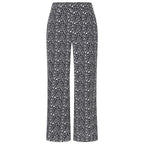 Emreco 100% Viscose Wide Leg Print Trouser (Size 10) - Navy