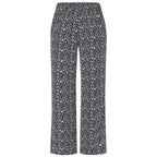 Emreco 100% Viscose Wide Leg Print Trouser (Size 18) - Navy