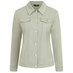 Emreco Stretch Jean-Style Jacket (Size 12) - Lt Khaki