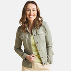 Emreco Stretch Jean-Style Jacket (Size 10) - Lt Khaki