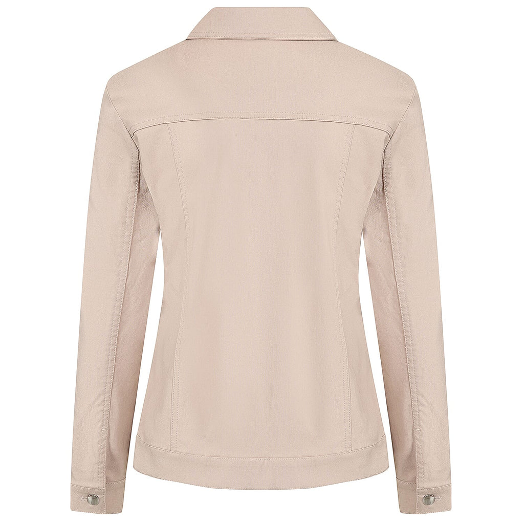 Emreco Stretch Jean-Style Jacket (Size 10) - Soft Almond