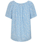 Emreco Womens Floral Print Short Sleeve Off-Shoulder Top (Size 14)