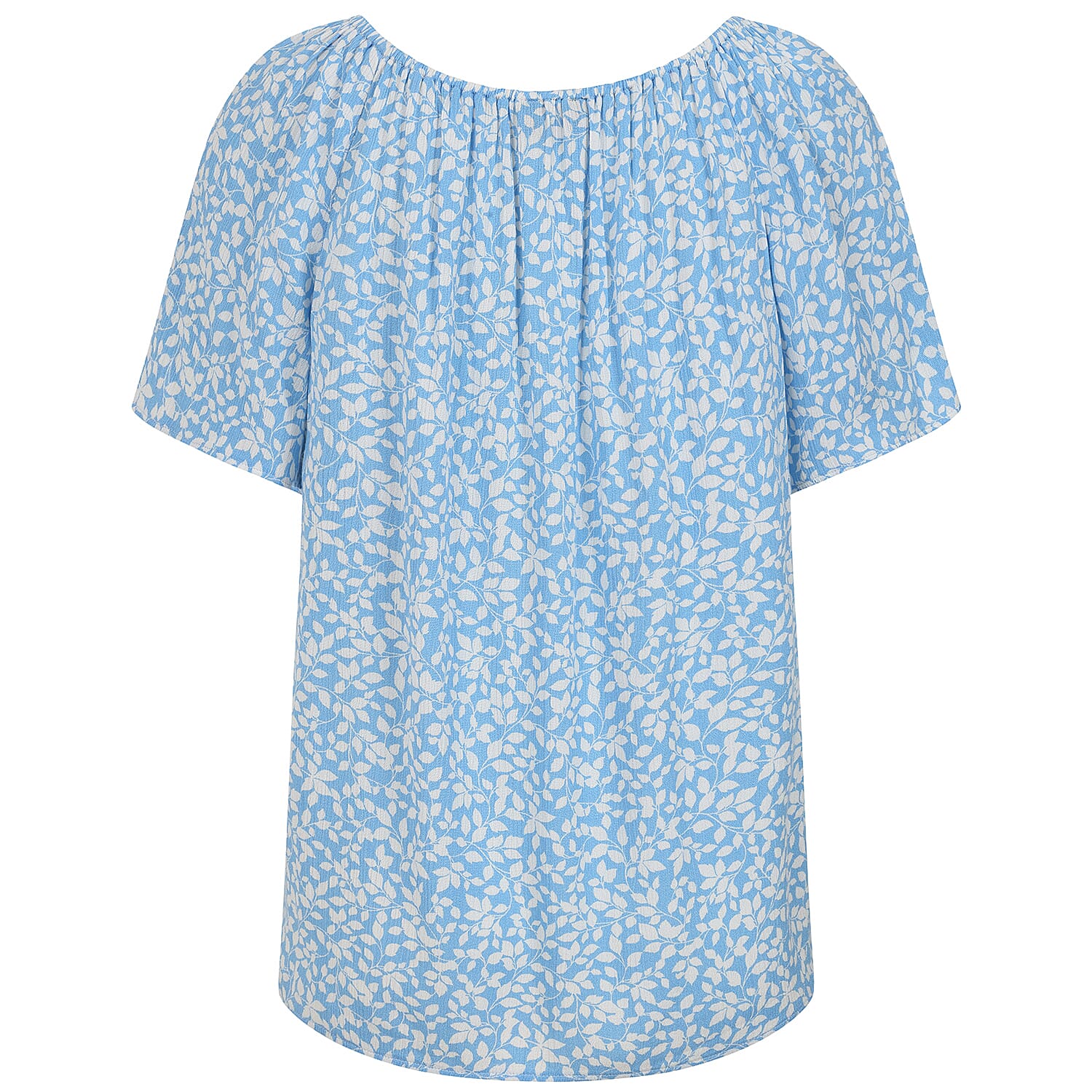 Emreco Womens Floral Print Short Sleeve Off-Shoulder Top (Size 14)