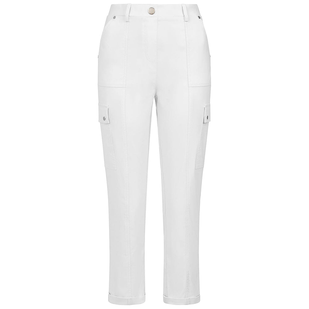 Emreco Cargo Pocket Stretch Combat Utility Trousers (Size 14) - White
