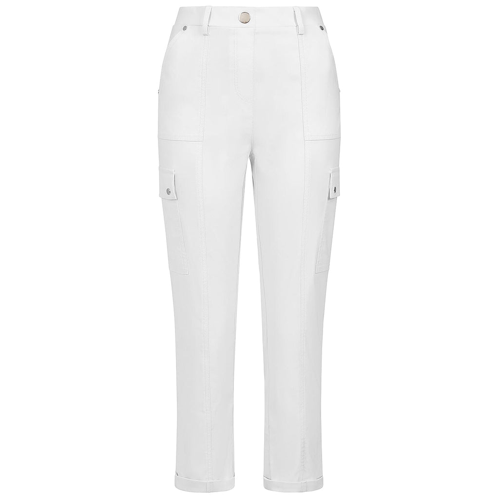 Emreco Cargo Pocket Stretch Combat Utility Trousers (Size 14) - White
