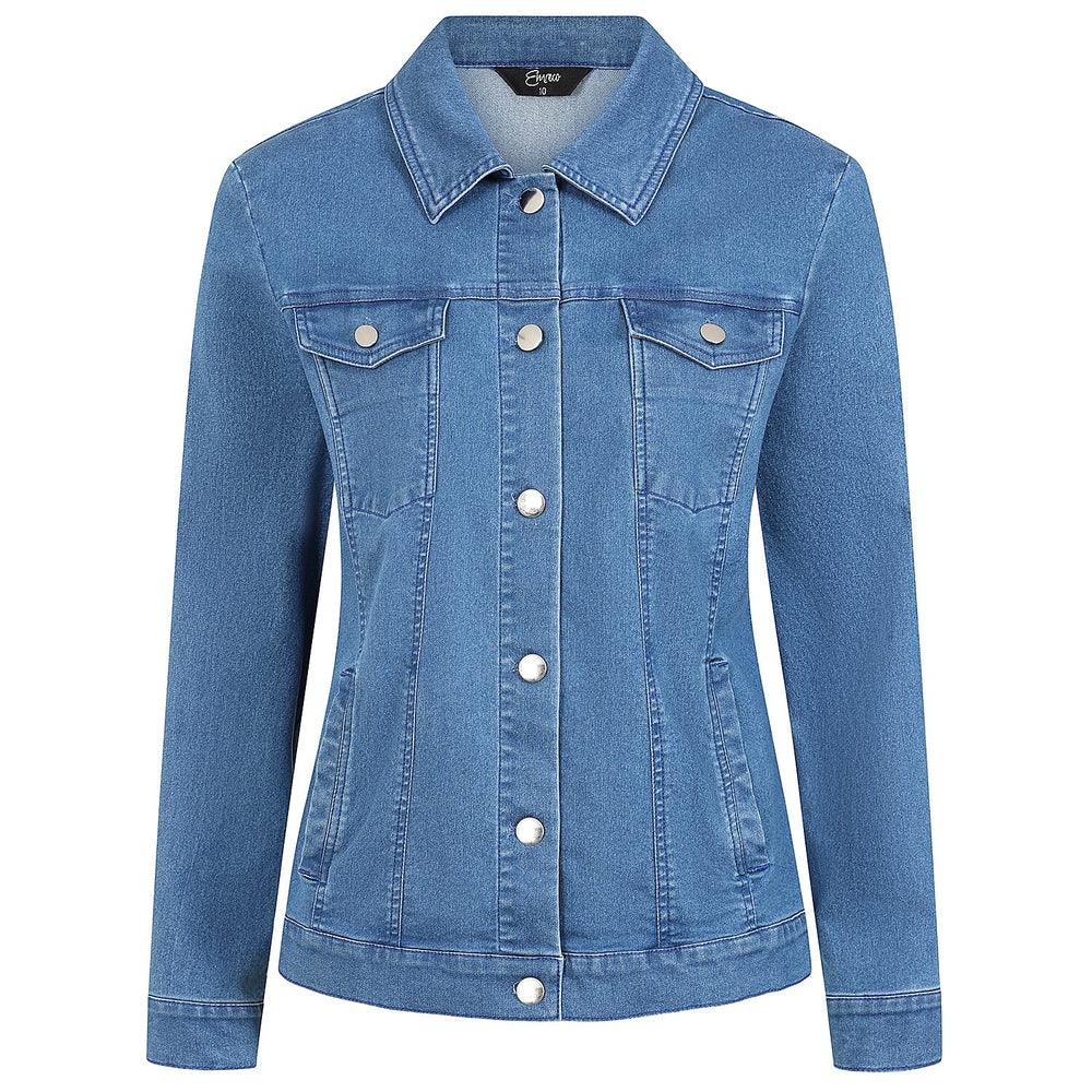 Emreco Classic Denim Jacket (Size 16) - Light Blue