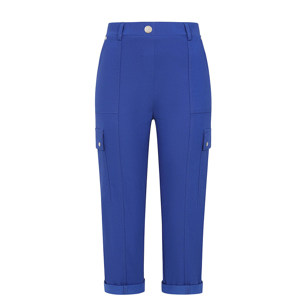 Emreco Combat Style Bengaline Stretch Utility Crop Trouser (Size - 10) - Royal Blue