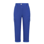 Emreco Combat Style Bengaline Stretch Utility Crop Trouser (Size - 10) - Royal Blue
