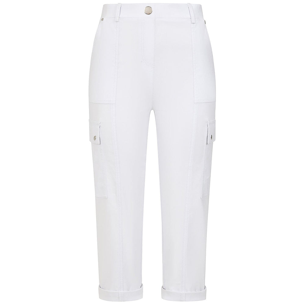 Emreco Combat Style Bengaline Stretch Utility Crop Trouser (Size - 10) - White