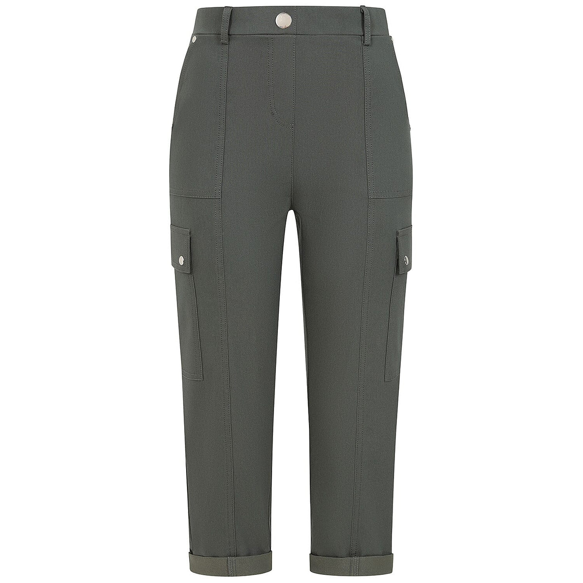 Emreco Combat Style Bengaline Stretch Utility Crop Trouser (Size - 12) - Dark Khaki