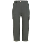 Emreco Combat Style Bengaline Stretch Utility Crop Trouser (Size - 14) - Dark Khaki