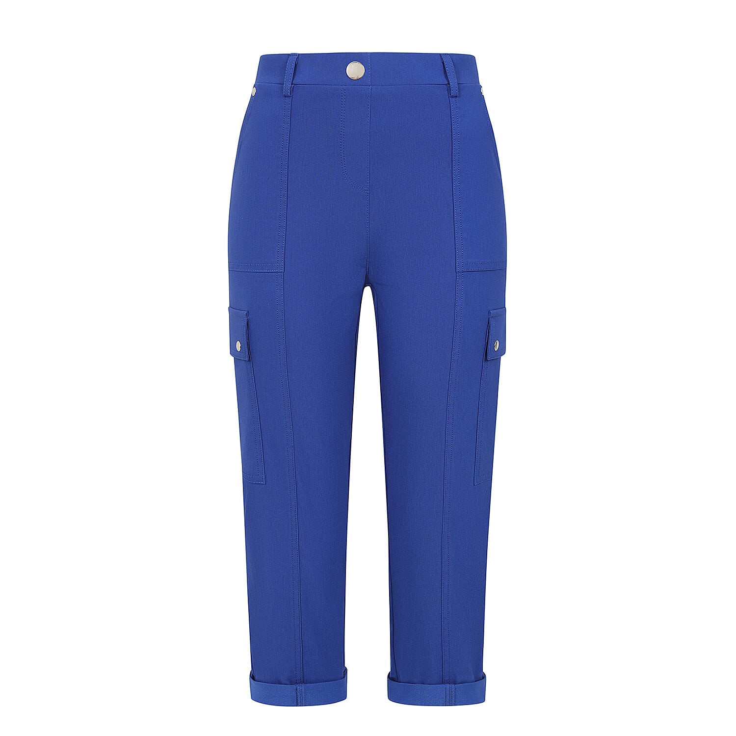 Emreco Combat Style Bengaline Stretch Utility Crop Trouser (Size - 14) - Royal Blue