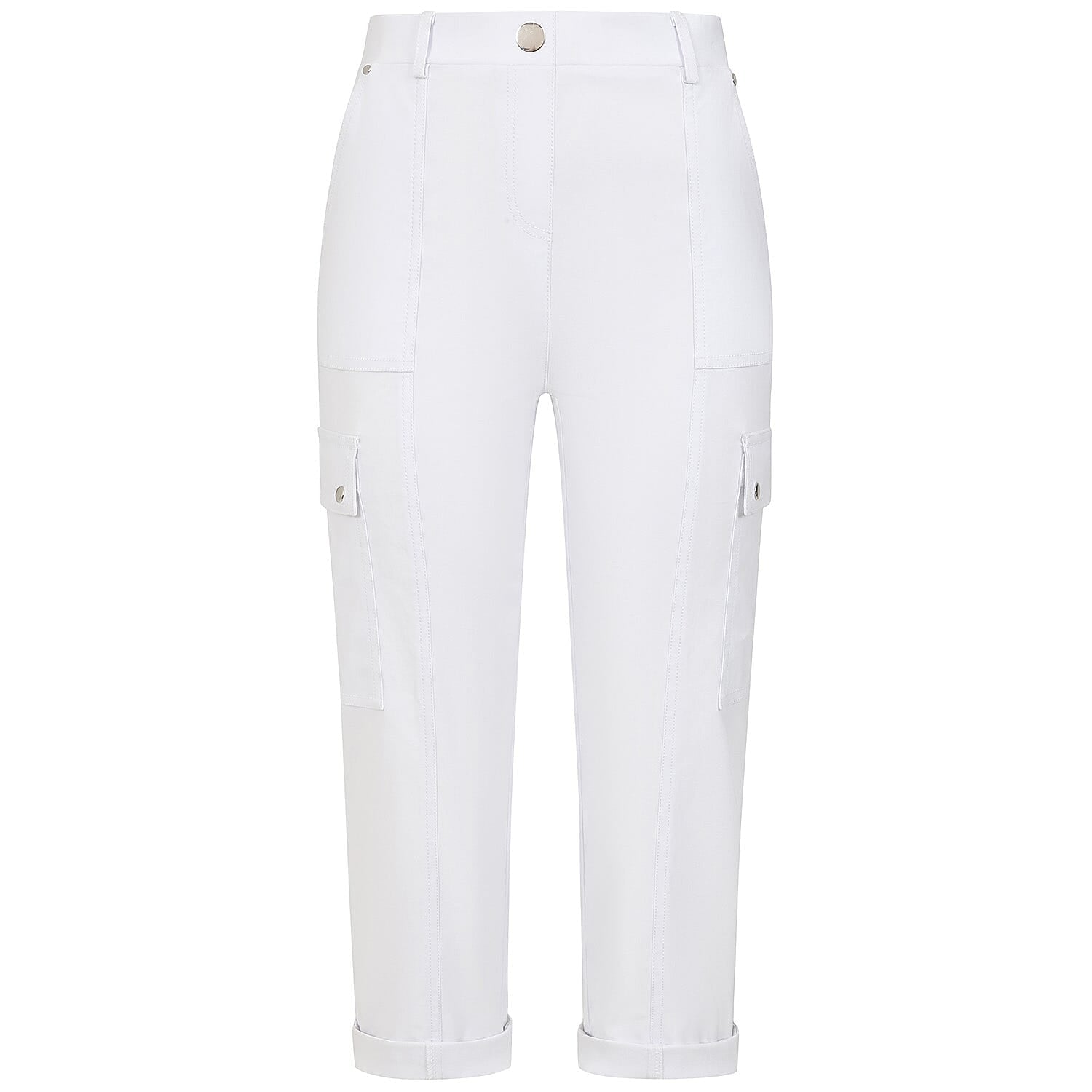 Emreco Combat Style Bengaline Stretch Utility Crop Trouser (Size - 14) - White