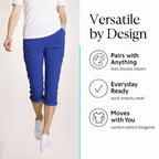 Emreco Combat Style Bengaline Stretch Utility Crop Trouser (Size - 16) - Royal Blue