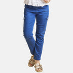 Emreco Comfort Stretch Denim Cargo Trousers (Size 10) - Light Blue