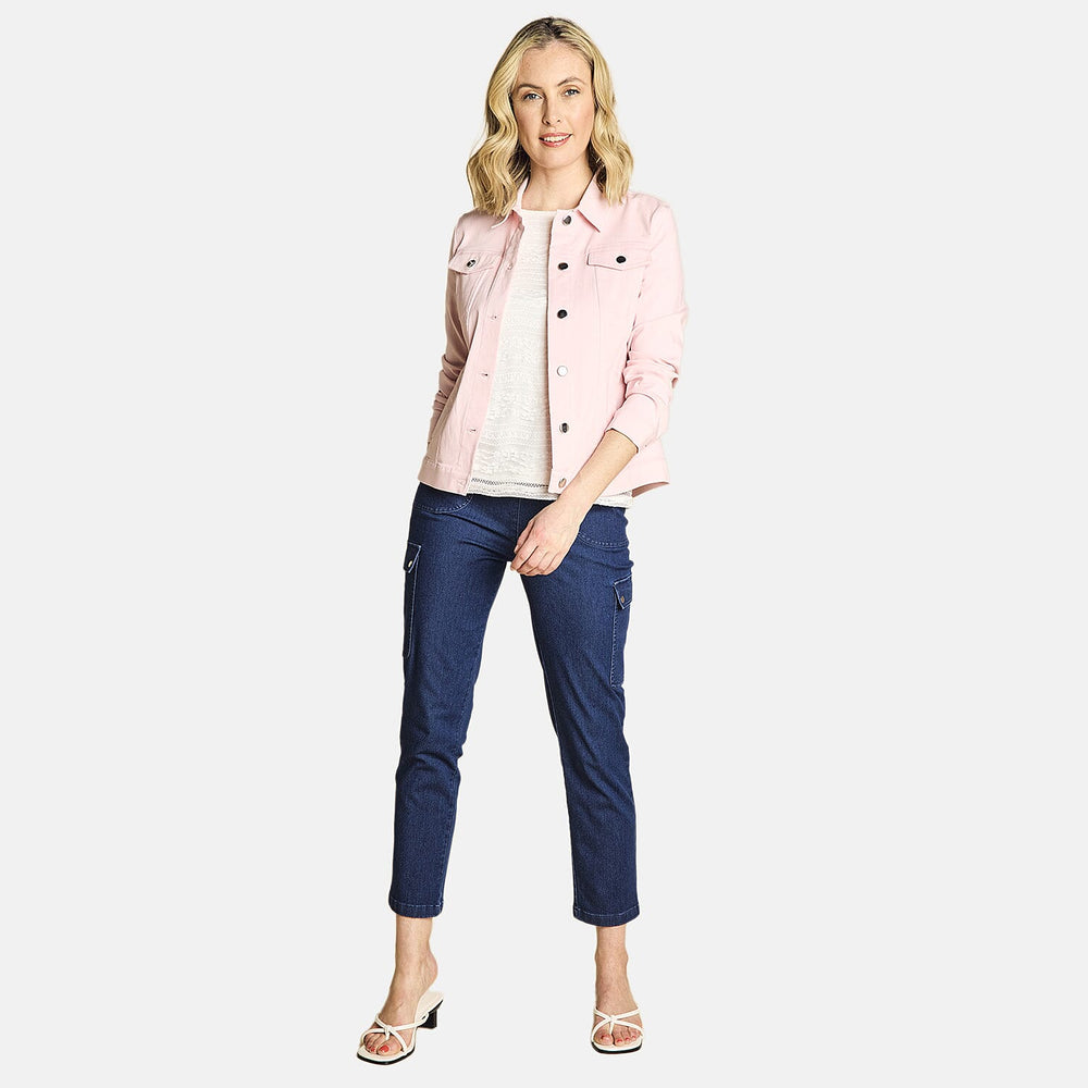 Emreco Comfort Stretch Denim Cargo Trousers (Size 14) - Denim Blue